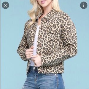 NWT Judy Blue Leopard Print Jacket
